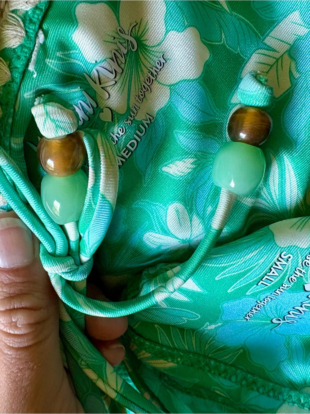 Kulani Kinis Green Floral Halter Bikini - Picture 6 of 6